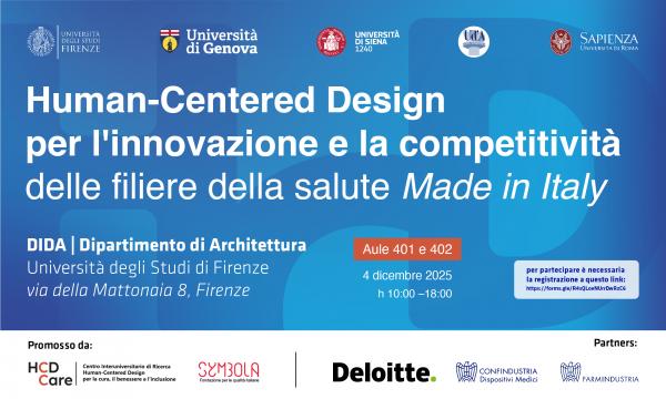 Human-Centred Design per l&rsquo;innovazione e la competitivit&agrave; delle filiere della salute made in Italy